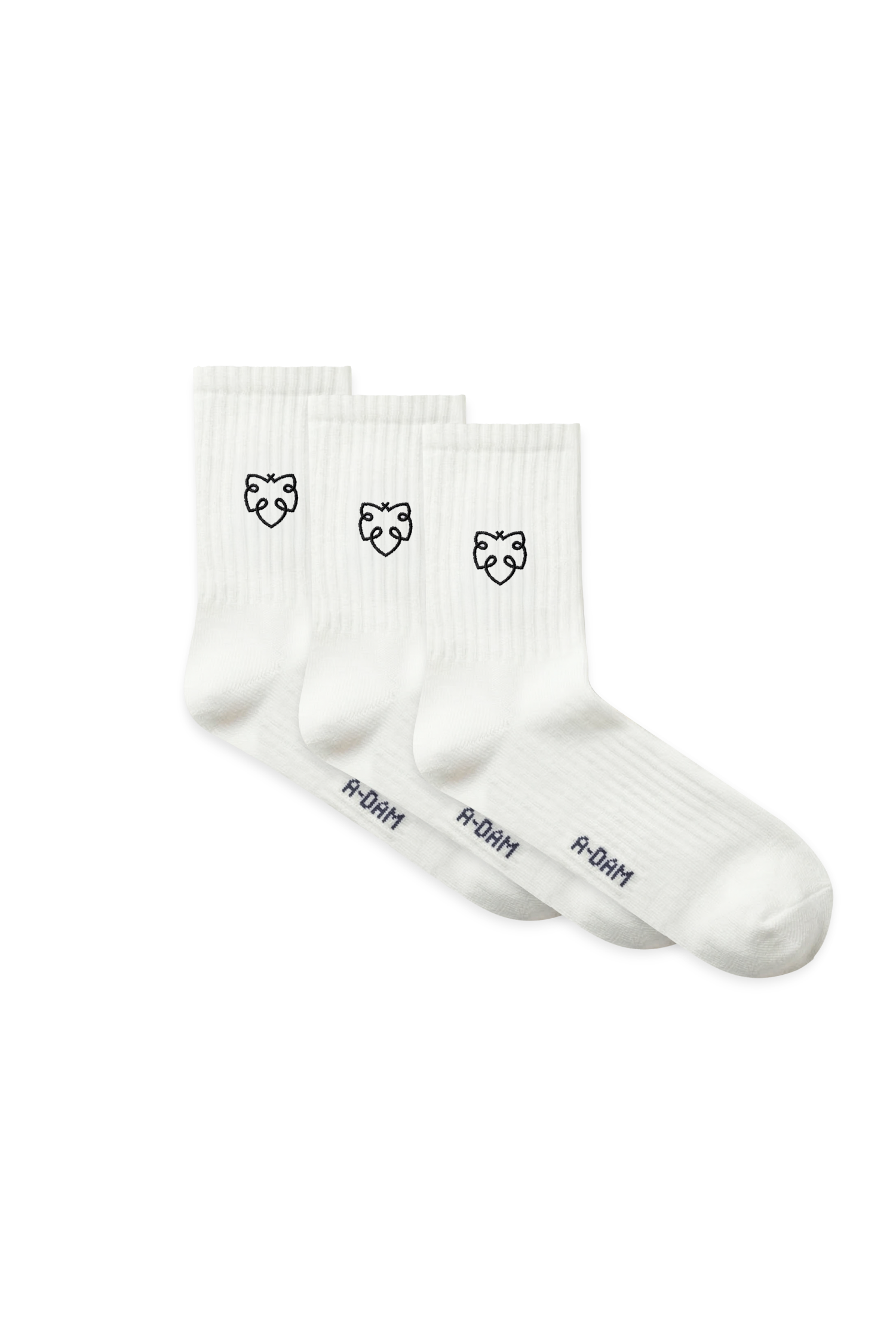 White A-dam Logo 3-Pack